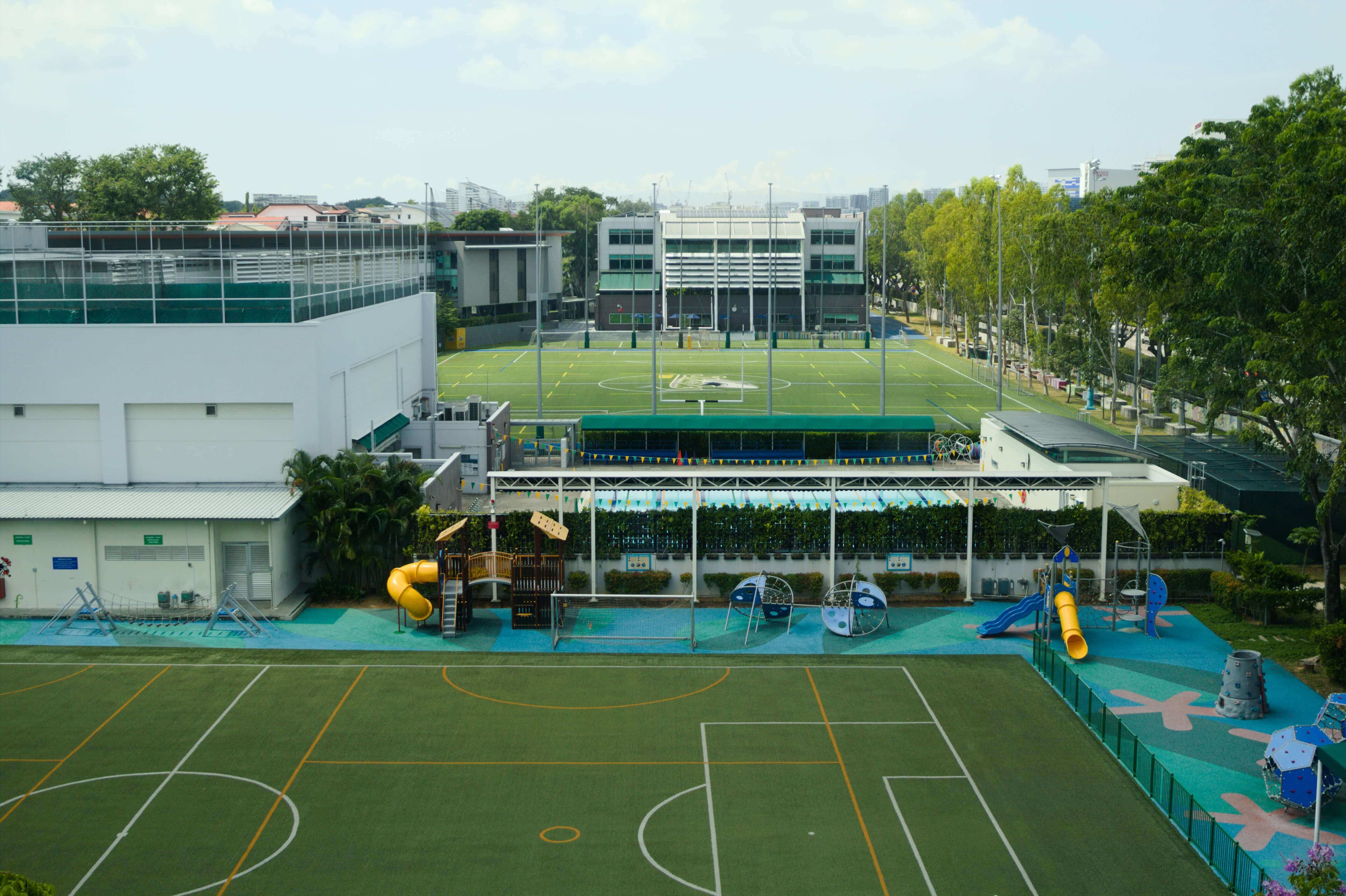 AIS Singapore sports fields and campus grounds