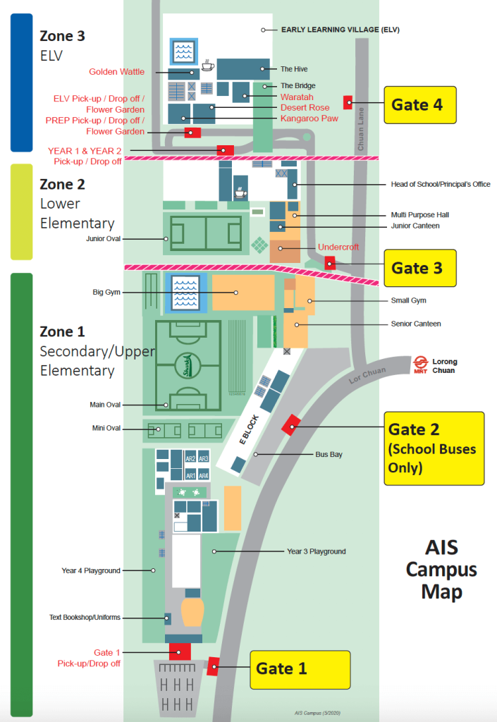 Australian International School Singapore (AIS) Map